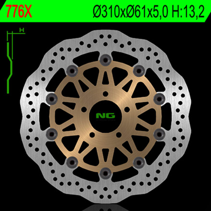 NG BRAKES Bremsscheibe Wave schwimmend