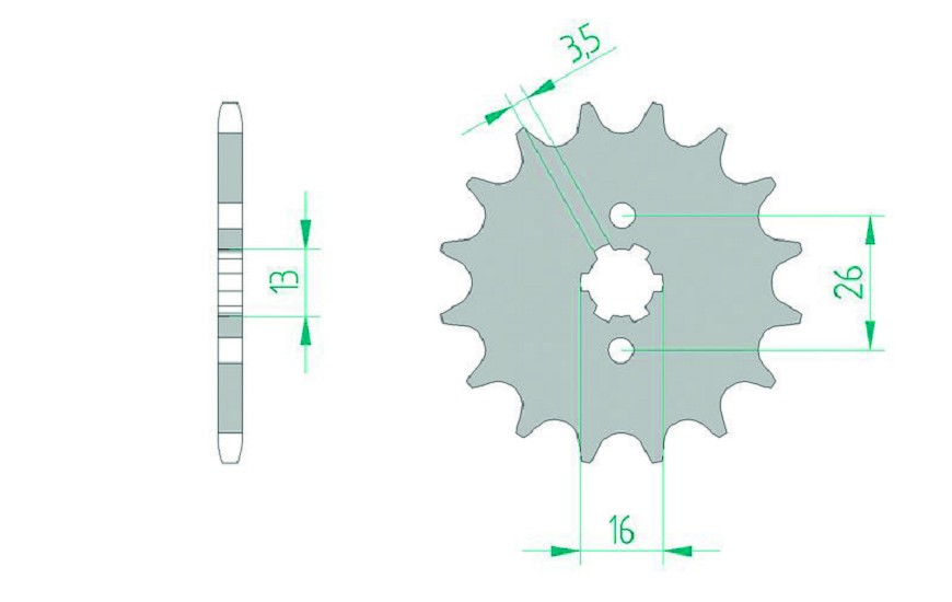 AFAM Standard Stahlritzel vorne 22100 - 420
