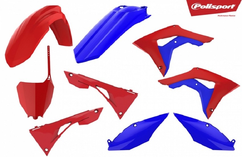 POLISPORT Plastics Kit Red/Blue passend für Honda CRF250/450R