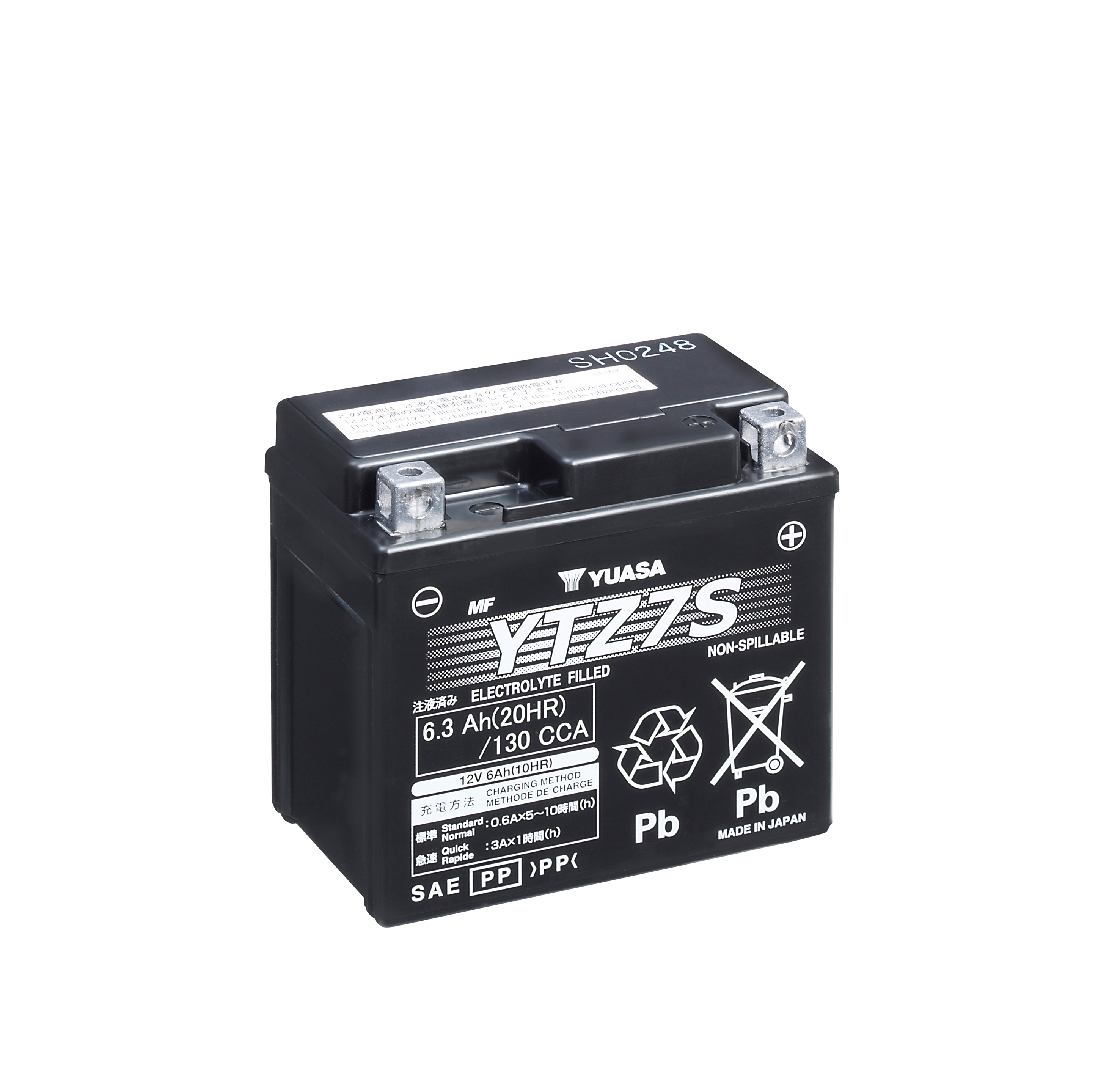 Batterie YUASA YTZ7S (WC) AGM / Gel 12V/6AH (10 Std.) [113x70x105] CCA=130A