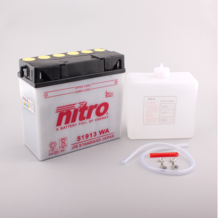 Batterie NITRO 51913 (CP) mit Säurepack 12V/19Ah [183x80x170] CCA=100A