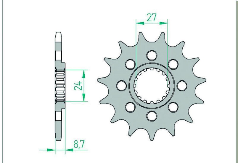 AFAM Standard Stahlritzel vorne 22902 - 520 AFAM Standard Stahlritzel vorne 22902 - 520