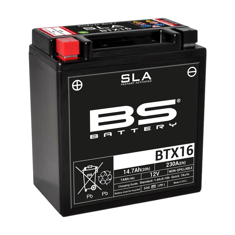 BS BATTERY SLA Wartungsfreie Batterie Werkseitig aktiviert - BTX16