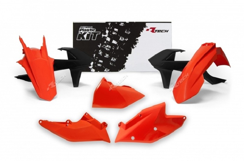 RACETECH Plastik-Kit Originalfarbe (2017) orange/schwarz passend für KTM RACETECH Plastik-Kit Originalfarbe (2017) orange/schwarz passend für KTM