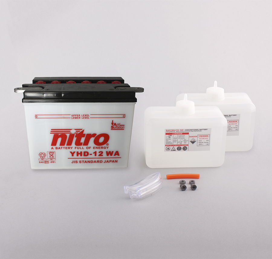 Batterie NITRO NHD-12 (CP) mit Säurepack 12V/28Ah [206x133x165] CCA=240A