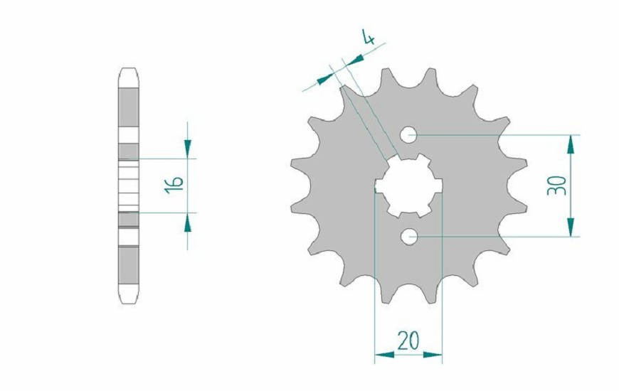 AFAM Standard Stahlritzel vorne 24200 - 428 AFAM Standard Stahlritzel vorne 24200 - 428
