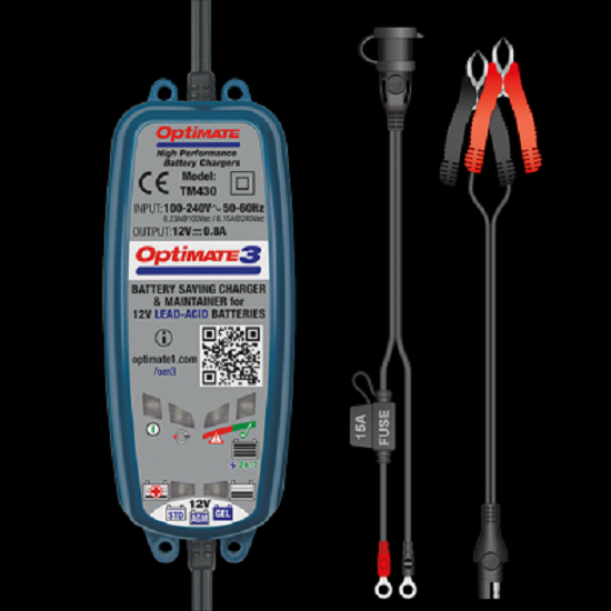 Batterieladegerät OptiMATE 3 7-stufig, 12V, 0.8A STD/AGM/Gel Batterieladegerät OptiMATE 3 7-stufig, 12V, 0.8A STD/AGM/Gel
