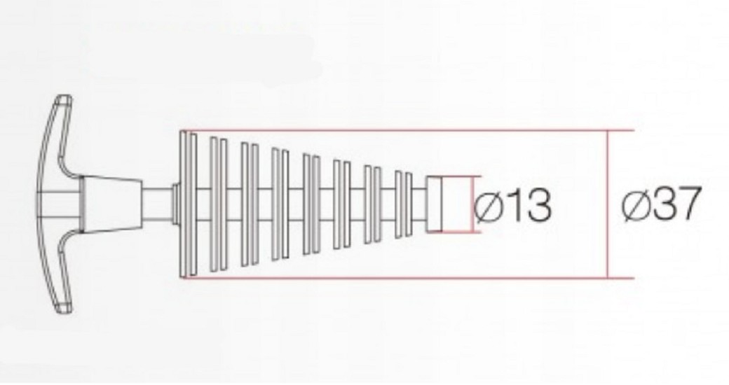 Auspuffstopfen Gummi, Durchmesser: 13-37mm