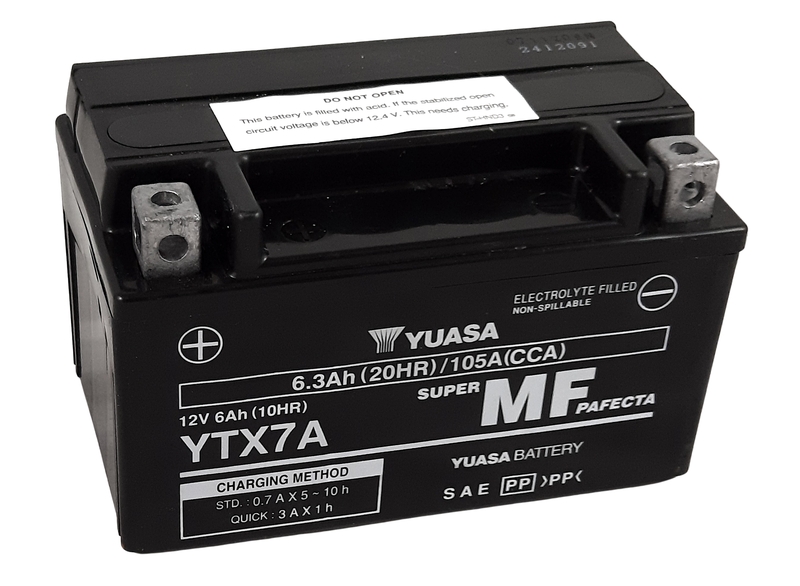 YUASA Wartungsfreie Batterie Werkseitig aktiviert - YTZ7A FA YUASA Wartungsfreie Batterie Werkseitig aktiviert - YTZ7A FA