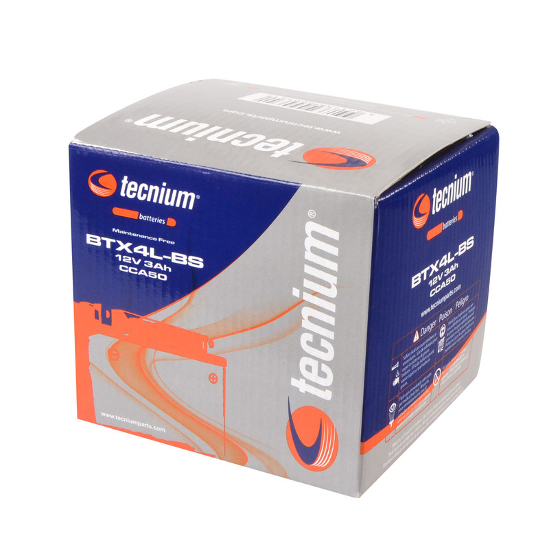 TECNIUM Wartungsfreie Batterie mit Säurepack - BTX4L-BS