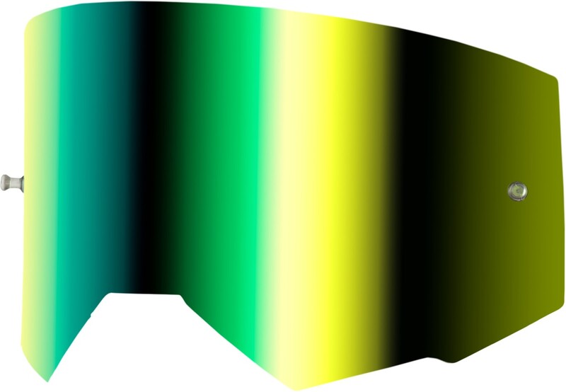 FLY RACING Einstärkenglas für Brillen - Grün irisierendes Glas/verspiegelt