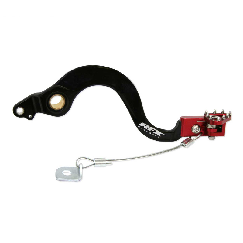RFX Pro FT Hinterradbremshebel (Schwarz/Rot) - passend für Honda CRF150