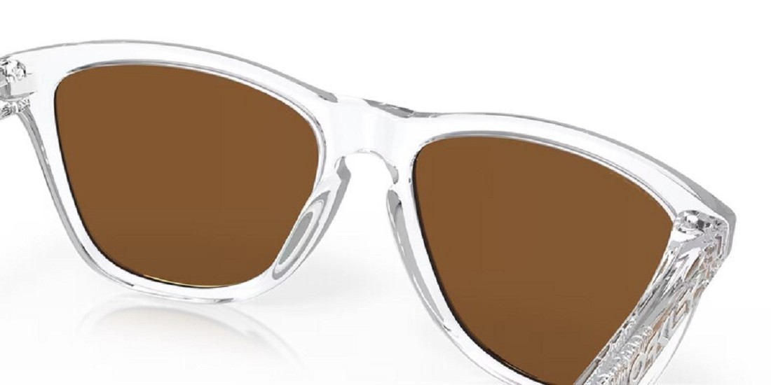 OAKLEY Frogskins Sonnenbrille - Prizm Violette Gläser, polierter klarer Rahmen
