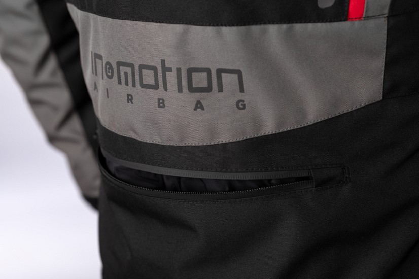 RST Axiom Plus Airbag CE Textil-Jacke - Schwarz/Grau/Rot Größe L
