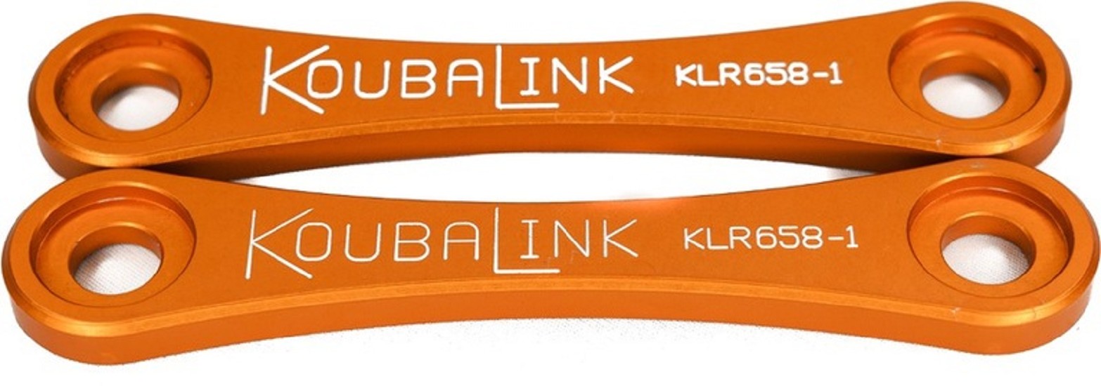 KOUBALINK Tieferlegungssatz (31.8 mm) Orange - passend für Kawasaki KLR650 KOUBALINK Tieferlegungssatz (31.8 mm) Orange - passend für Kawasaki KLR650