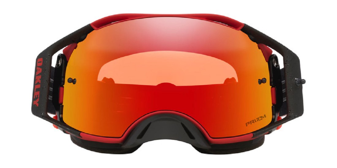 OAKLEY Airbrake MX Brille - Red Motion Prizm MX Torch Iridium Glas