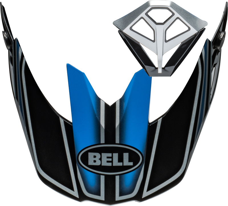 BELL Moto-10 Gewölbte Spitze und Mundstück-Kit - Webb Marmont Gloss North Carolina Blue