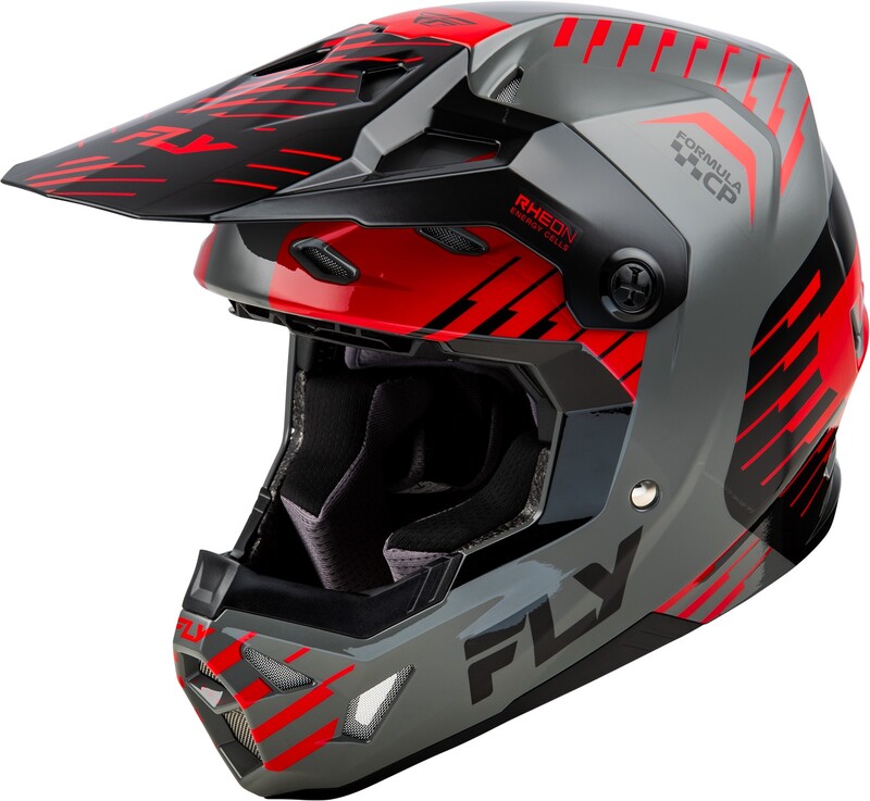 FLY RACING Formula CP Slice Helm - Grau/Rot/Schwarz FLY RACING Formula CP Slice Helm - Grau/Rot/Schwarz