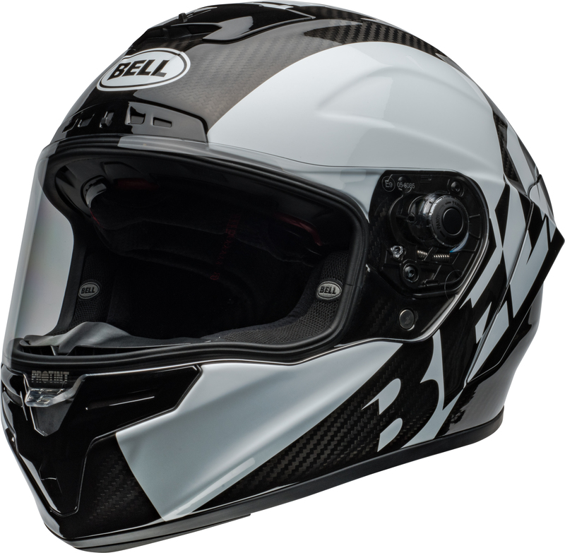 BELL Race Star DLX Flex Helm - Offset Gloss Black/White