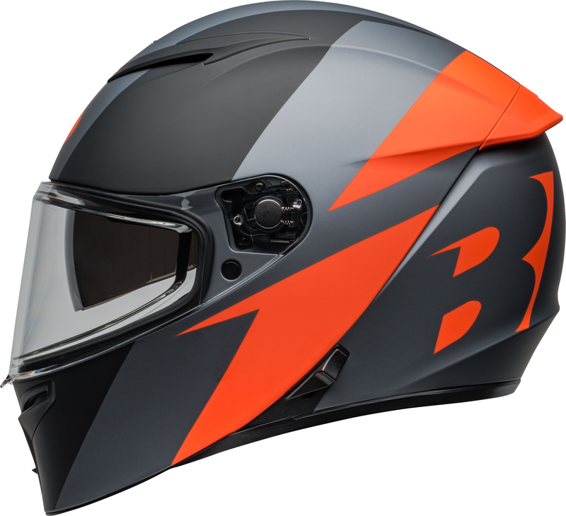 BELL Lithium Helm - Shear Matte Gray/Orange