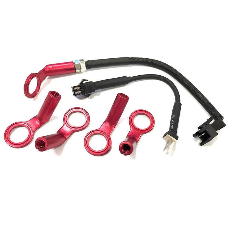 KOSO Temperatursensor für 10 mms Zündkerze (150 Grad C, schwarzer Stecker)
