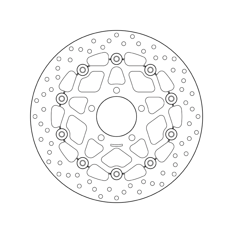 BREMBO Serie Oro rund schwimmend Bremsscheibe