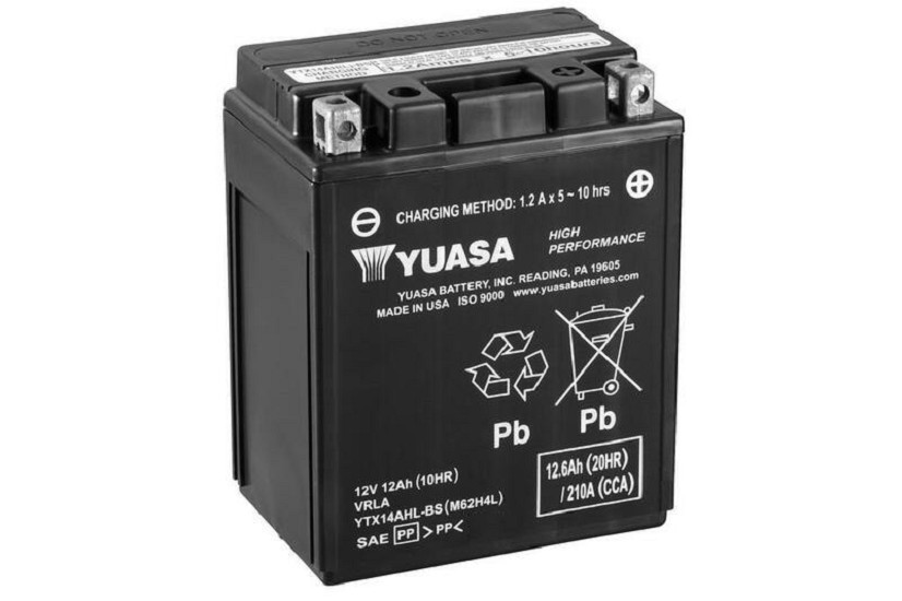 YUASA Wartungsfreie Batterie mit Säurepack - YTX14AHL-BS