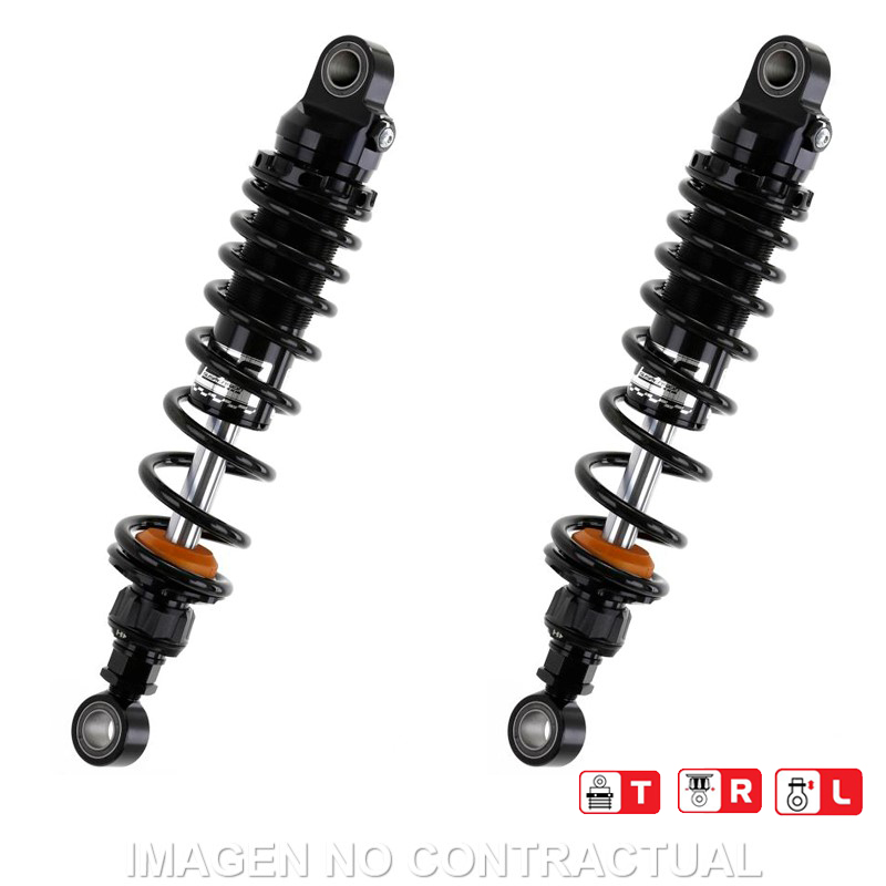 Federbein Z366-Serie Stereo hinten Black Edition passend für Harley Davidson Road King RZ366-325TRL-08-B
