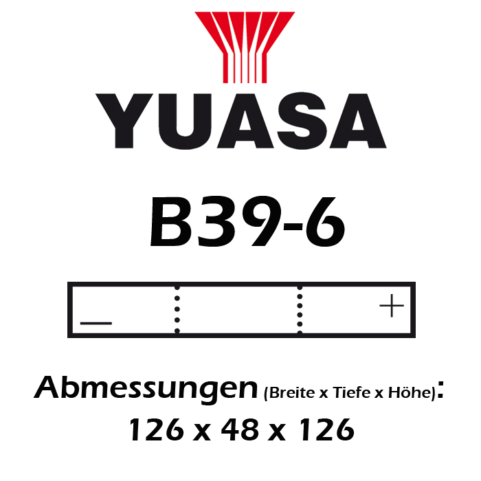 Batterie YUASA B39-6 7 AH