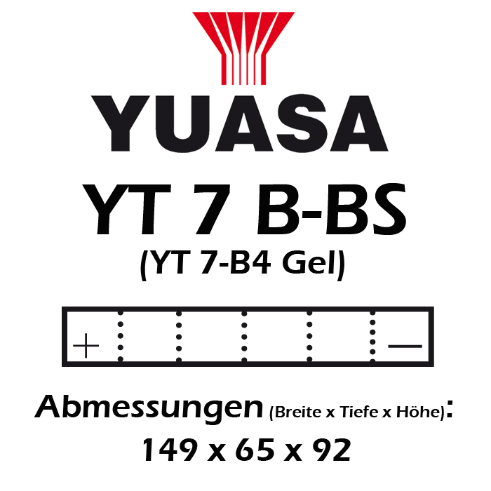 Batterie YUASA YT7B-BS 6,5 AH MF