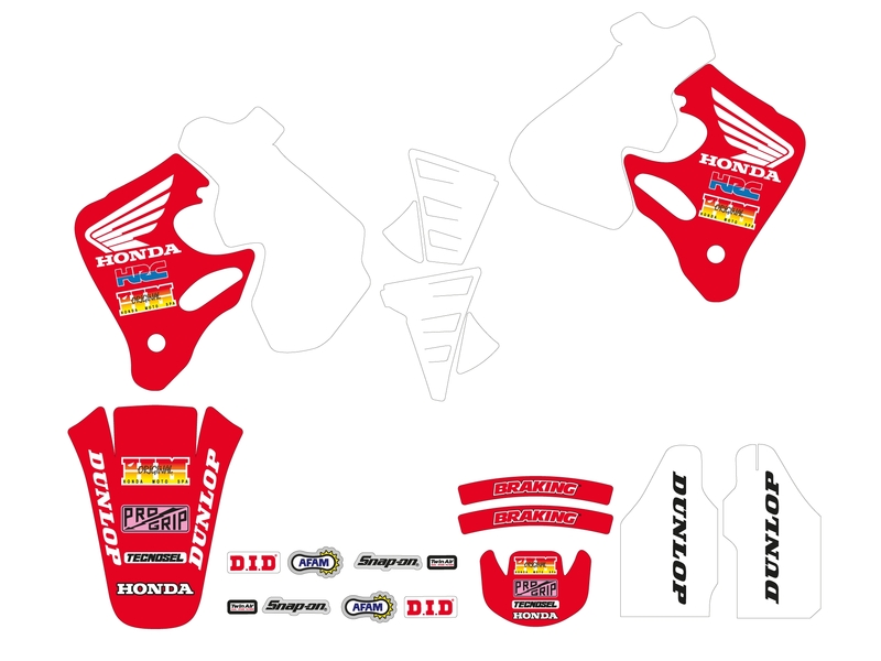 TECNOSEL Complet Set Team passend für Honda 1992