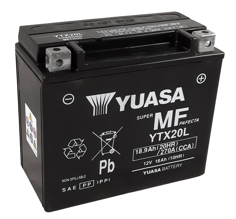 YUASA W/C Battery Maintenance Free Factory Activated - YTX20L FA YUASA W/C Battery Maintenance Free Factory Activated - YTX20L FA