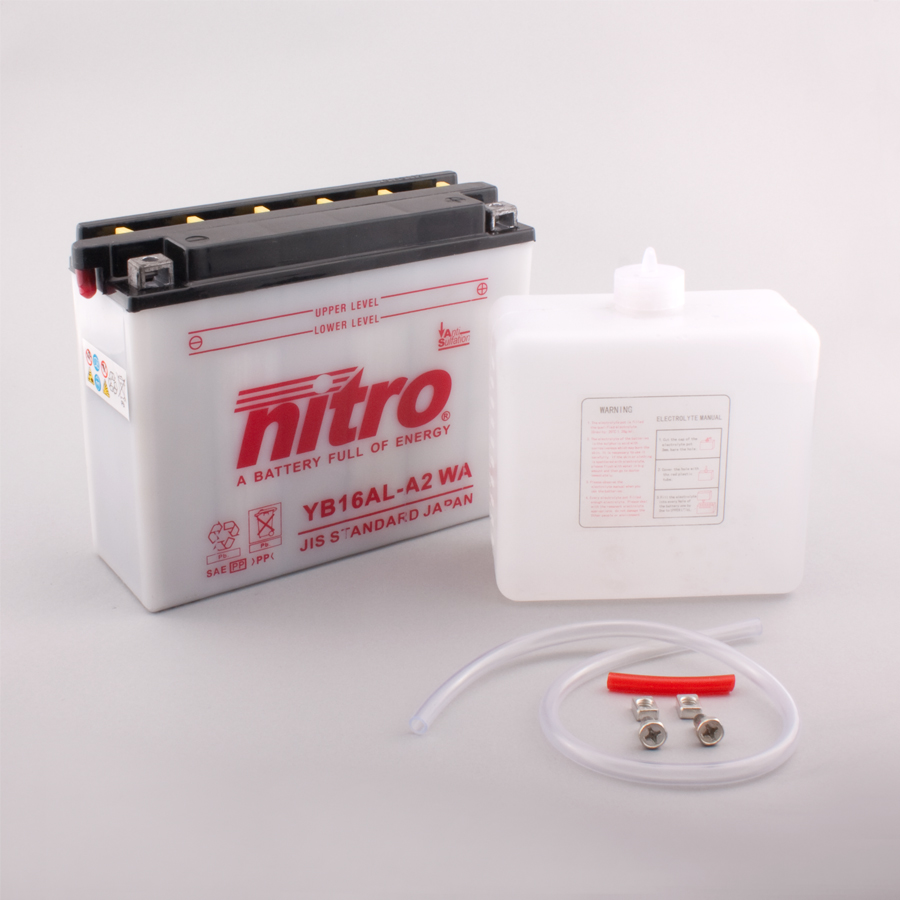 Batterie NITRO NB16AL-A2 (CP) mit Säurepack 12V/16Ah [207x72x164] CCA=200A