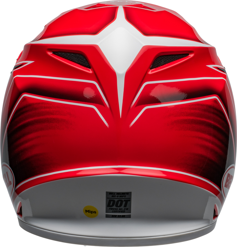 BELL MX-9 Mips Helm - Zone Gloss Red