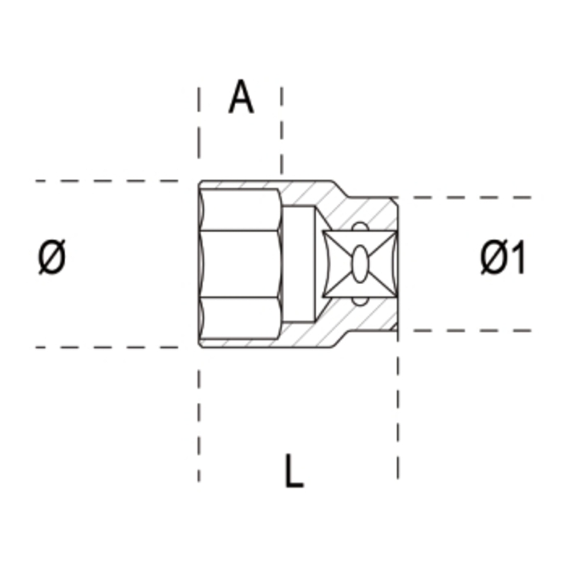 BETA Sechskant 1/2 Steckschlüssel - 21mm BETA Sechskant 1/2 Steckschlüssel - 17mm