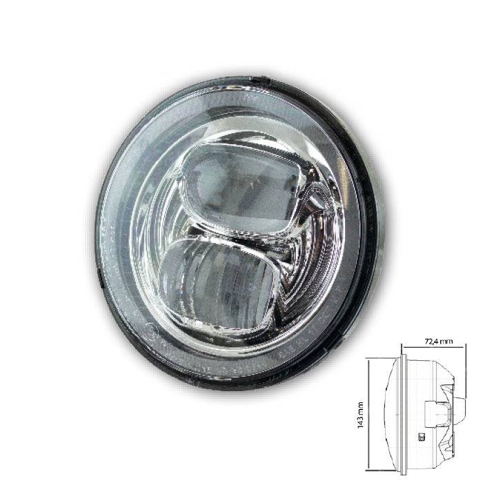 Scheinwerfereinsatz-LED Pearl 5-3/4 chrom Scheinwerfereinsatz-LED Pearl 5-3/4 chrom