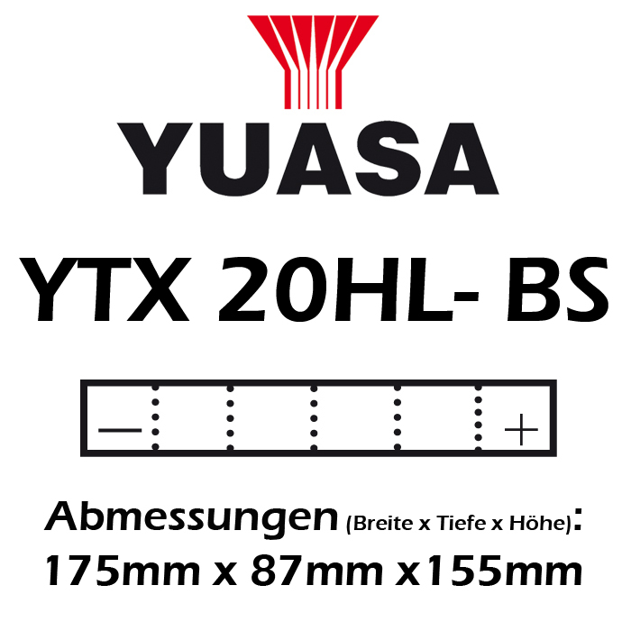 Batterie YUASA YTX20HL-BS-PW 18 AH MF