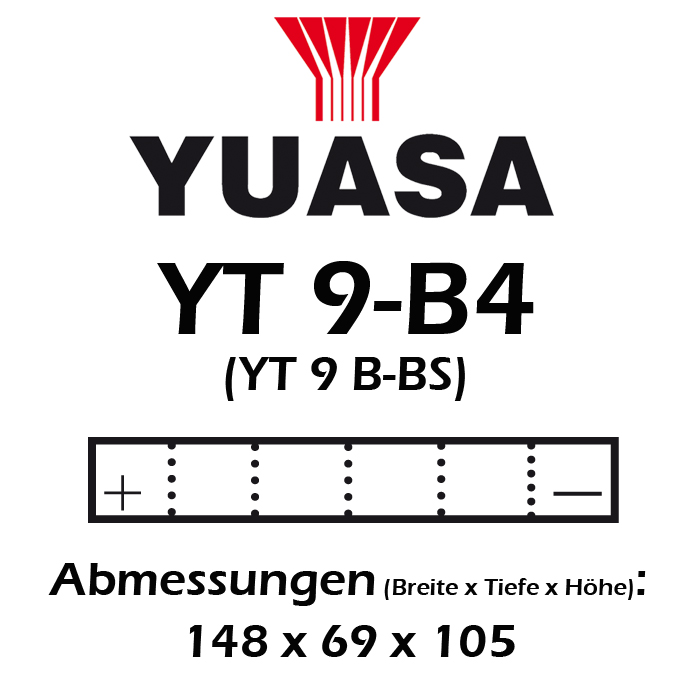 Batterie YUASA YT9B-BS 8 AH MF