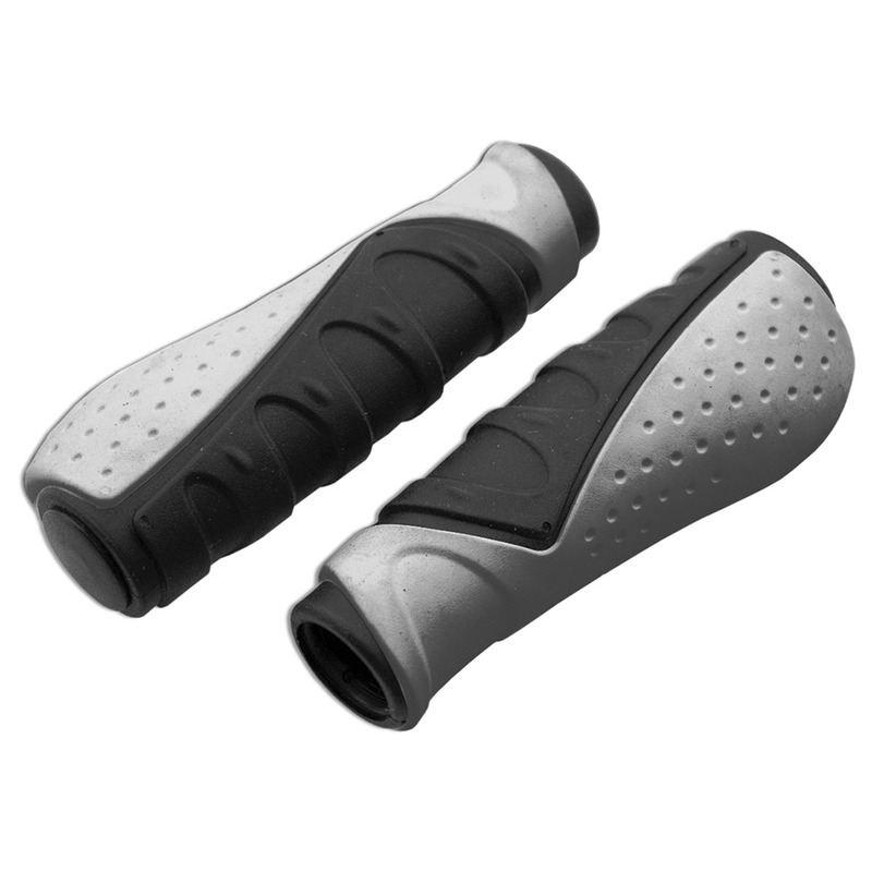 VELO Comfort Bike Grips - Grey/Black VELO Comfort Bike Grips - Grey/Black