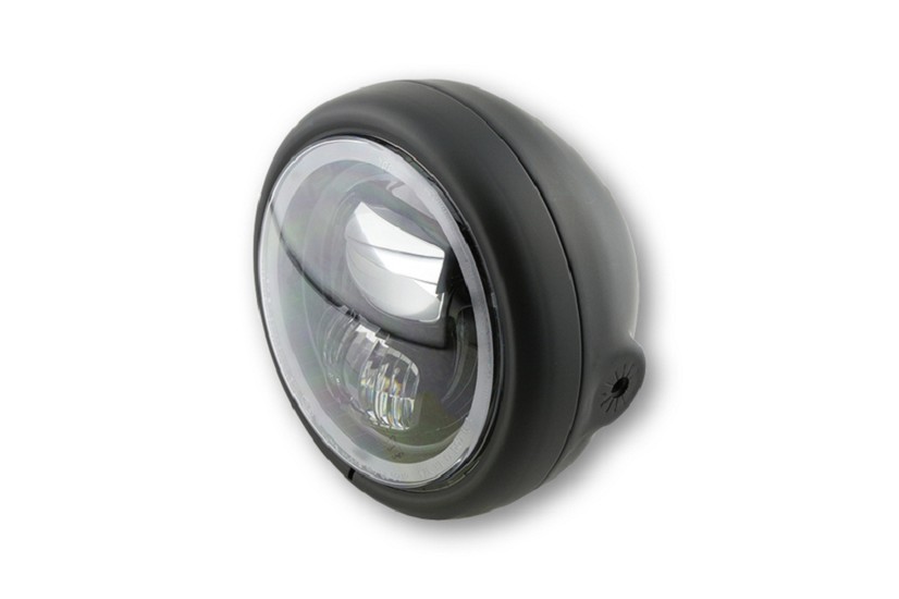 HIGHSIDER pro 5 3/4 Zoll LED-Scheinwerfer PECOS TYPE 7, mattschwarz, mit Standlichtring, Befestigung seitlich HIGHSIDER pro 5 3/4 Zoll LED-Scheinwerfer PECOS TYPE 7, mattschwarz, mit Standlichtring, Befestigung seitlich
