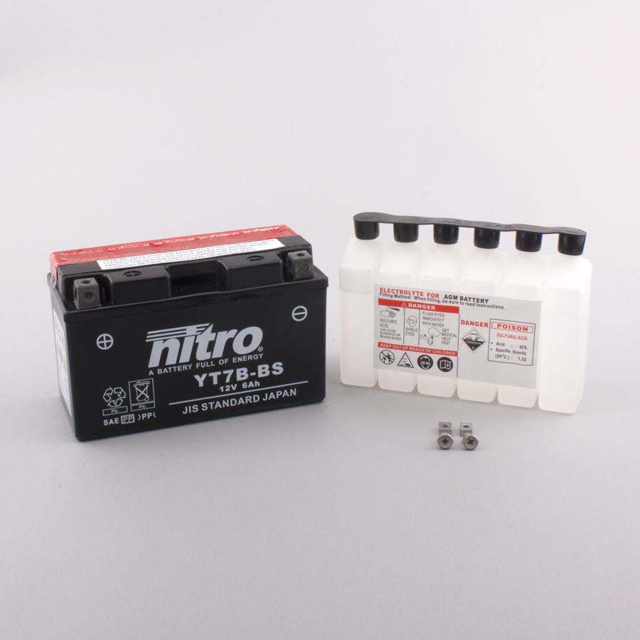 Batterie NITRO NT7B-BS (CP) mit Säurepack 12V/6,5Ah [150x65x93] CCA=110A
