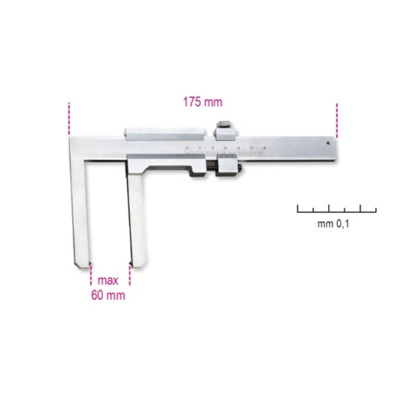 BETA Sliding Gauge for Brake Disc - Reading to 0.1 mm BETA Sliding Gauge for Brake Disc - Reading to 0.1 mm