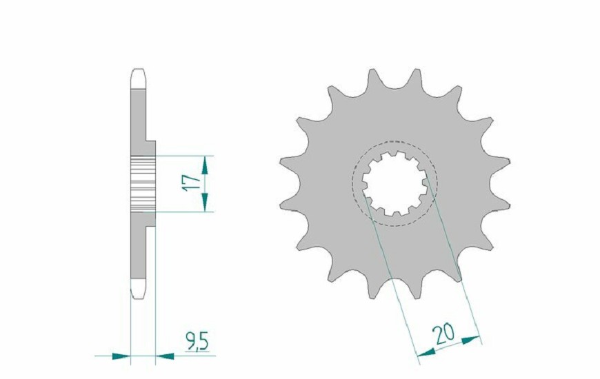 AFAM Standard Stahlritzel vorne 94120 - 420 AFAM Selbstreinigendes Stahlritzel vorne 94120 - 420