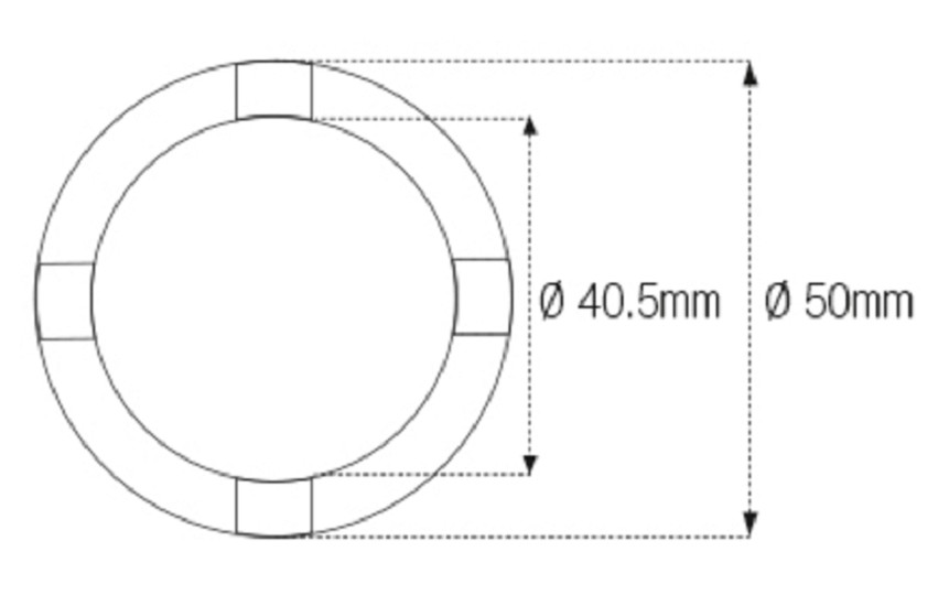 JMP Nutmuttern-Stecknuss für Schwinge/Rahmen Innen-Ø 40,5 mm/Außen-Ø 50 mm 4 Haken passend für Honda