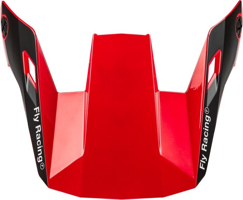 FLY RACING Rayce Fahrradhelmschirm - Red/Schwarz/Weiß