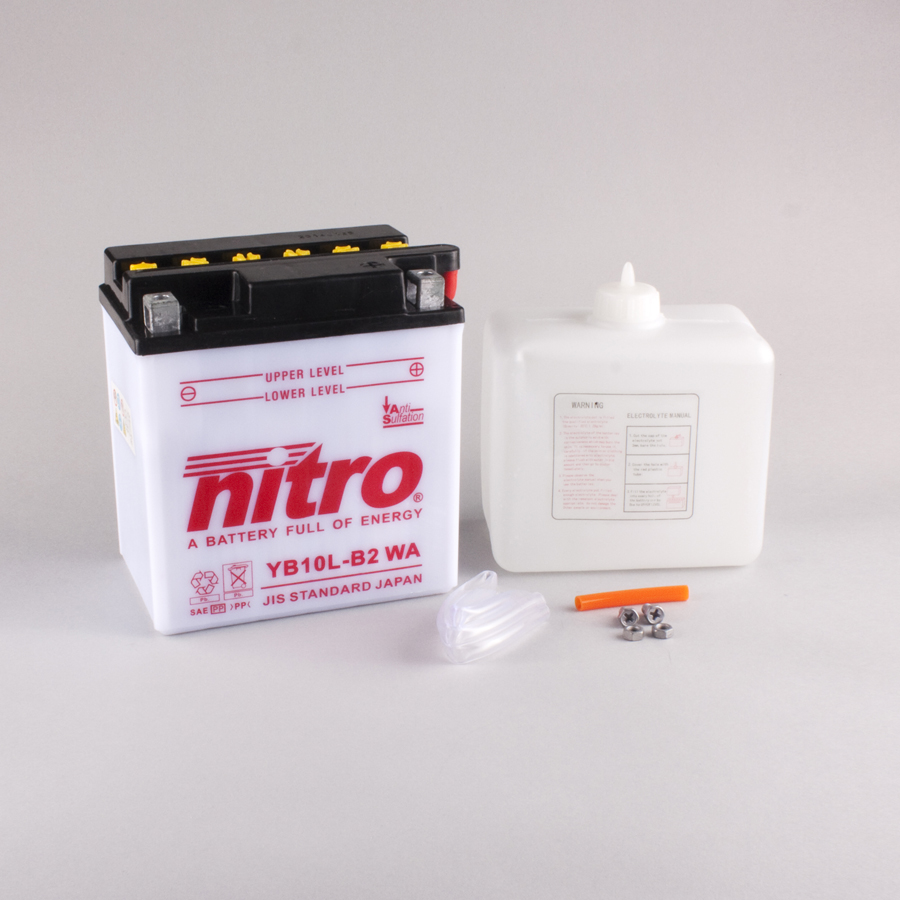 Batterie NITRO NB10L-B2 (CP) mit Säurepack 12V/11Ah [135x90x145] CCA=160A