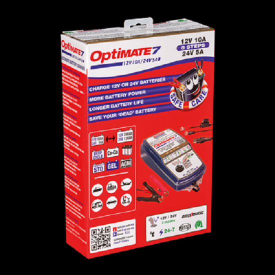 Batterieladegerät OptiMATE 7 12V-24V 8-stufig, 12V 10A/24V 5A STD/AGM/Gel
