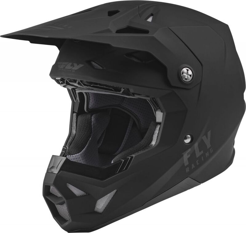 FLY RACING Kinderhelm Formula CP Solid - Mattschwarz