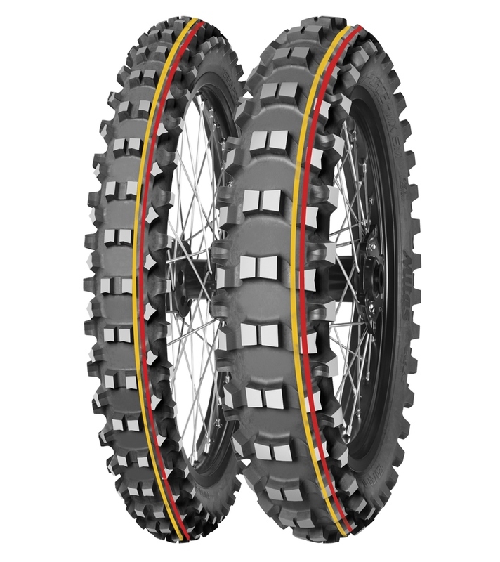 MITAS Reifen TERRA FORCE-MX SM 70/100-19 NHS 42M TT Weich bis Mittel Rot Gelb MITAS-Reifen TERRA FORCE-MX SM 80/100-21 NHS 51M TT Weich BIS Mittel Rot Gelb