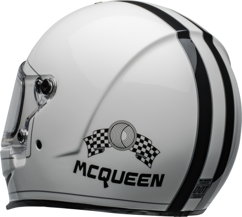 BELL Eliminator Helm - Steve McQueen Gloss White BELL Eliminator Helm - Steve McQueen Gloss White